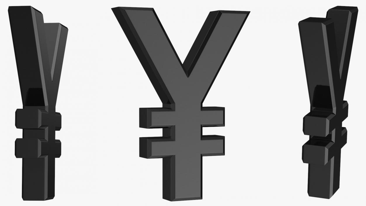 3D Japanese Yen Currency Symbol Plastic