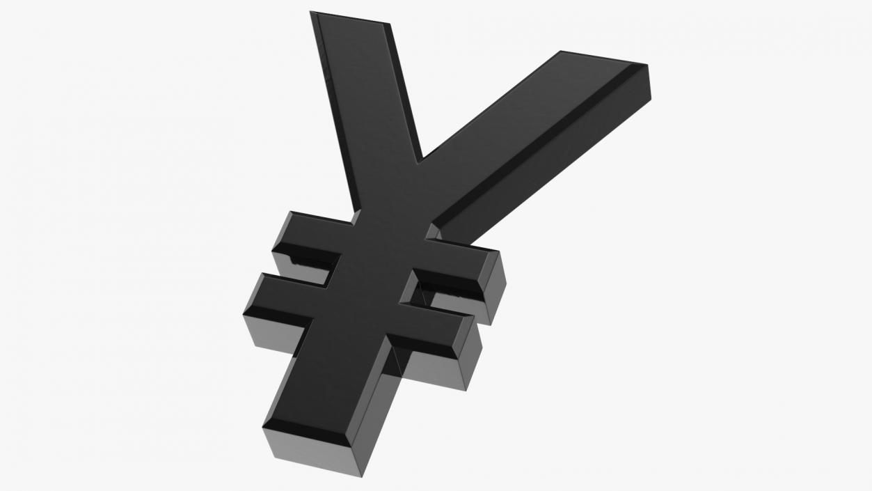 3D Japanese Yen Currency Symbol Plastic