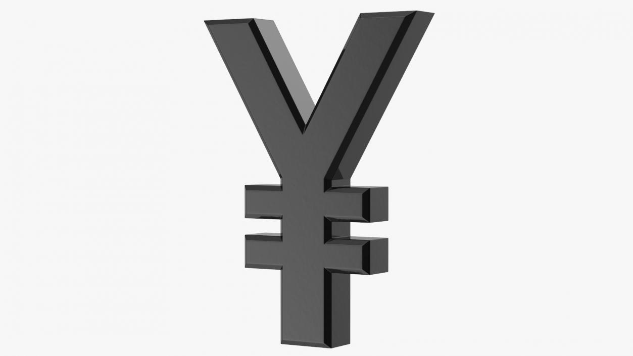 3D Japanese Yen Currency Symbol Plastic