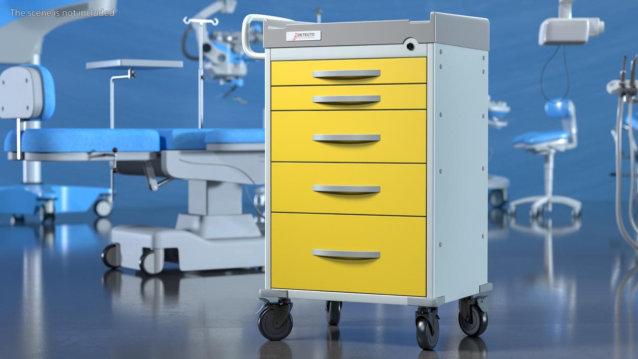 Detecto Rescue Series Medical Cart 3D model