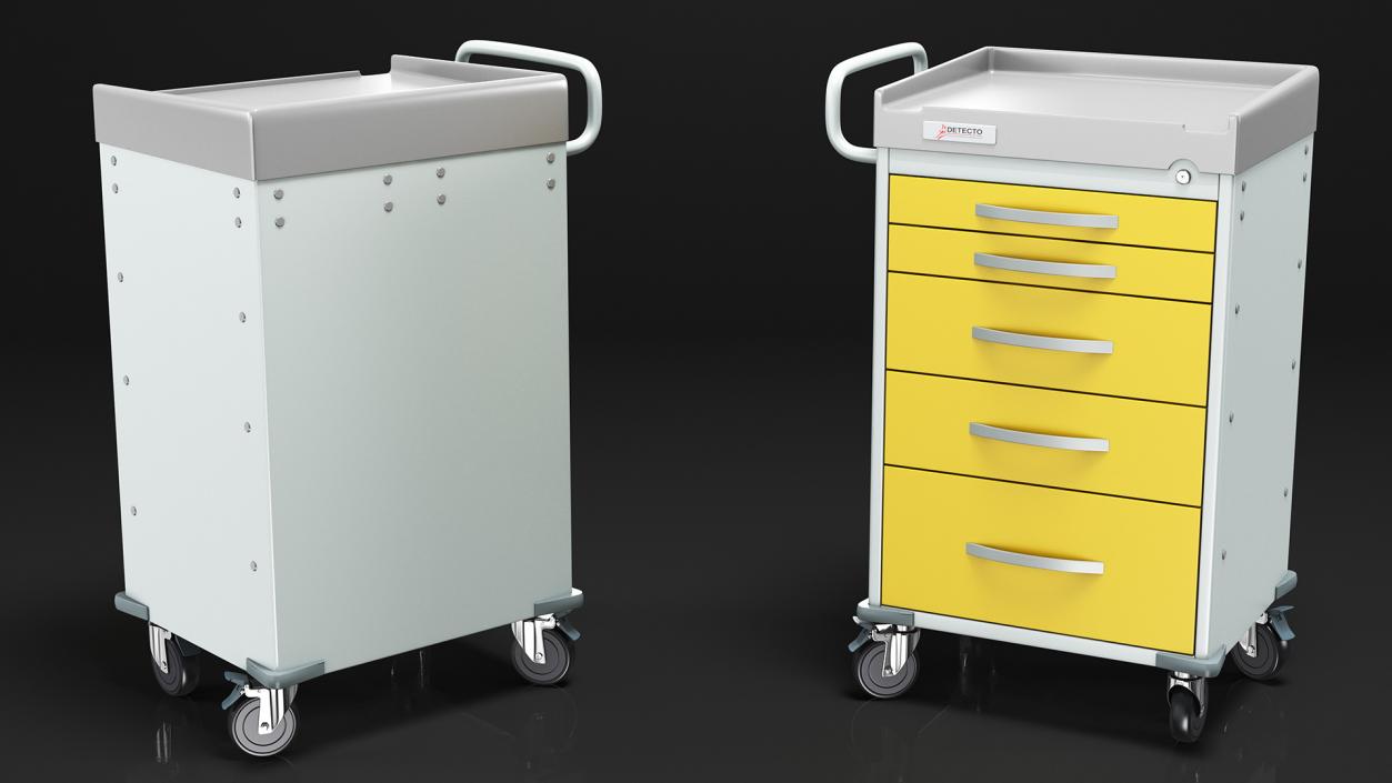 Detecto Rescue Series Medical Cart 3D model