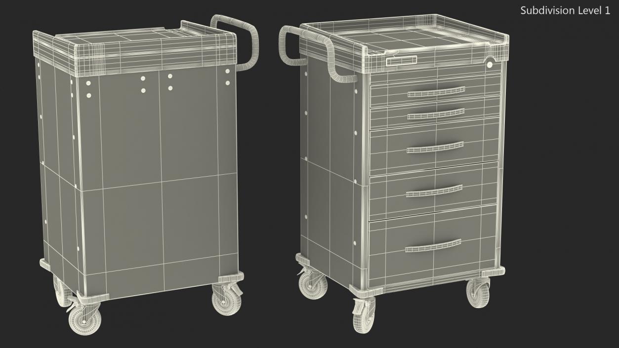 Detecto Rescue Series Medical Cart 3D model