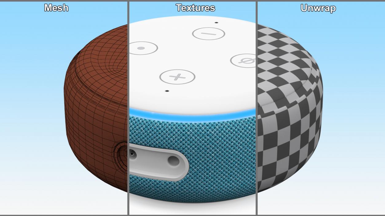 3D model Amazon Echo Dot Blue