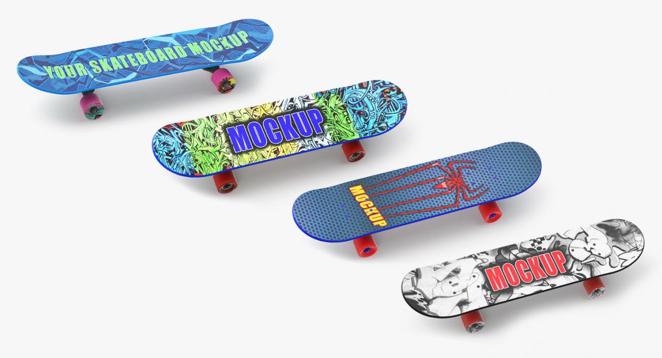 Mockup Classic Skateboards Collection 3 3D model