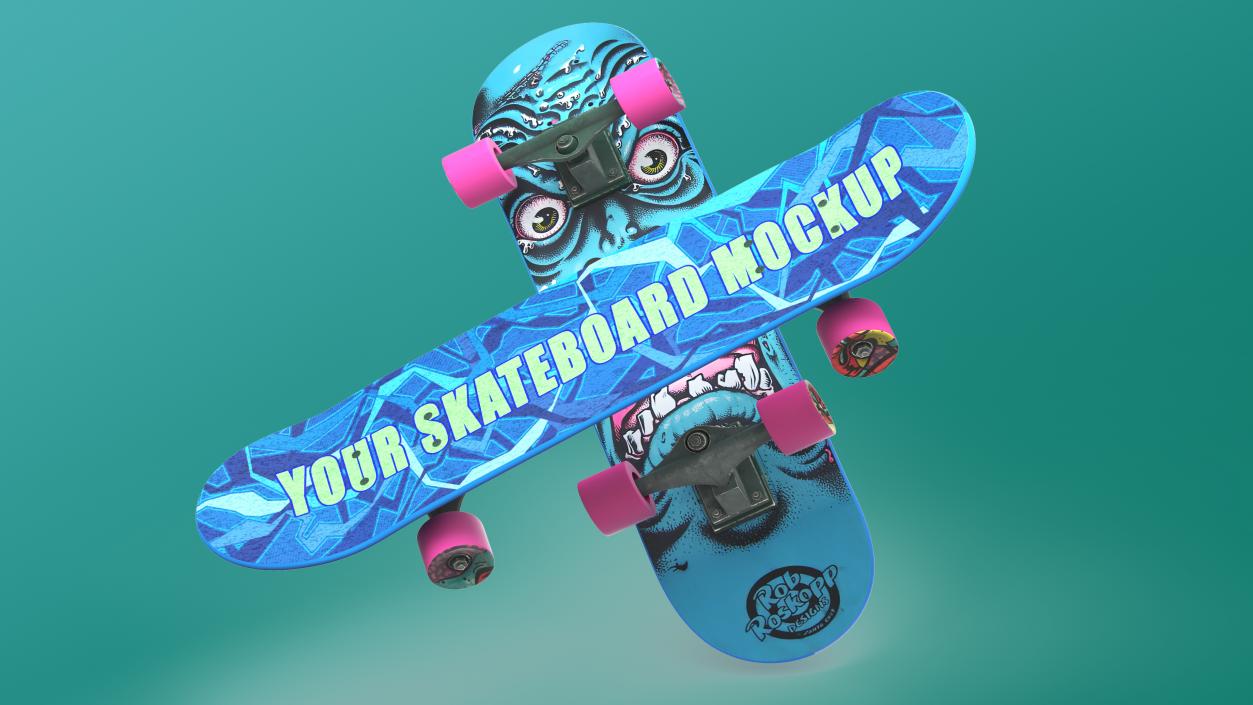 Mockup Classic Skateboards Collection 3 3D model