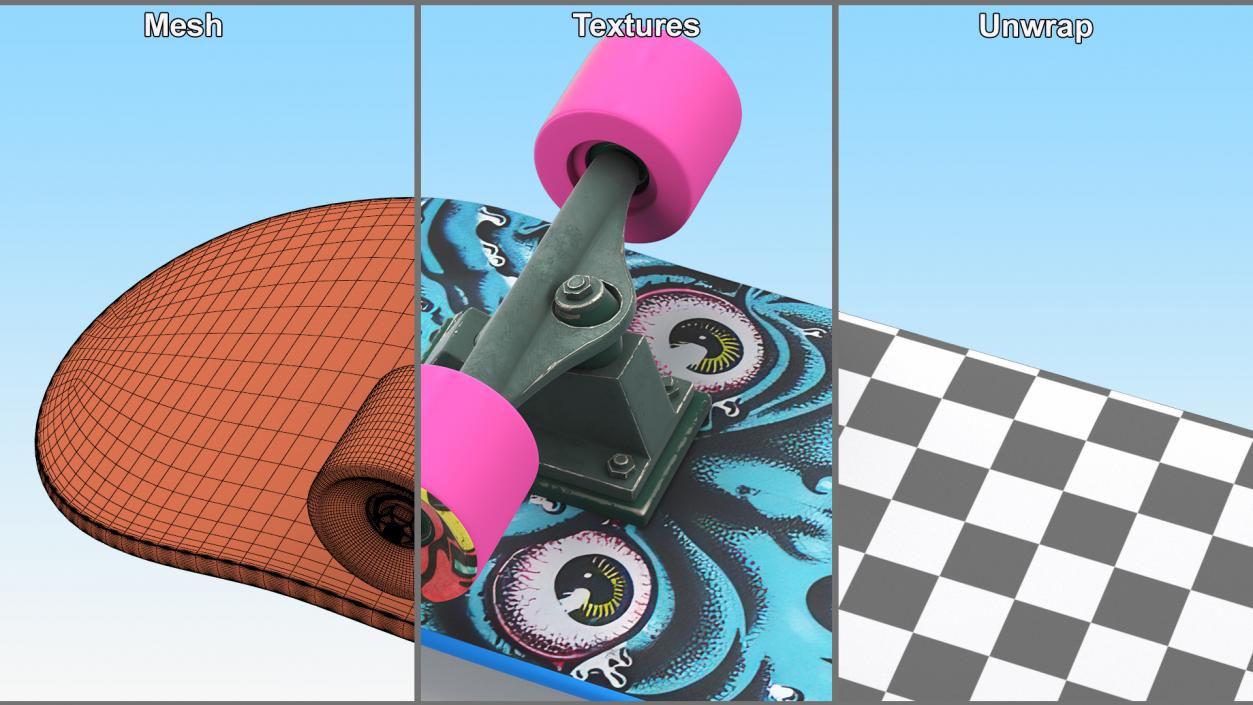 Mockup Classic Skateboards Collection 3 3D model