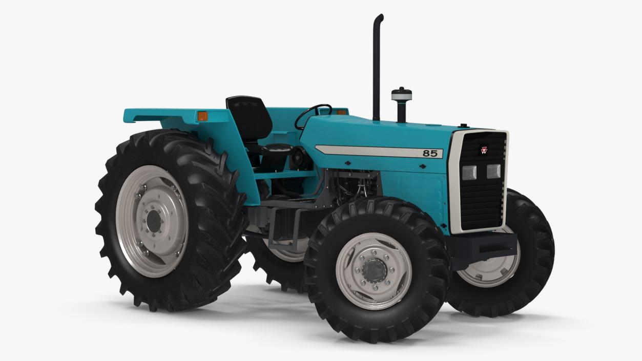 3D model Farm Tractor Rigged for Maya 2