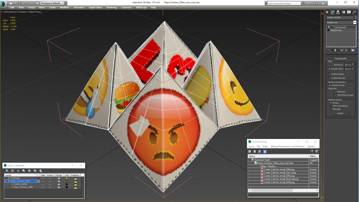 3D model Paper Fortune Teller