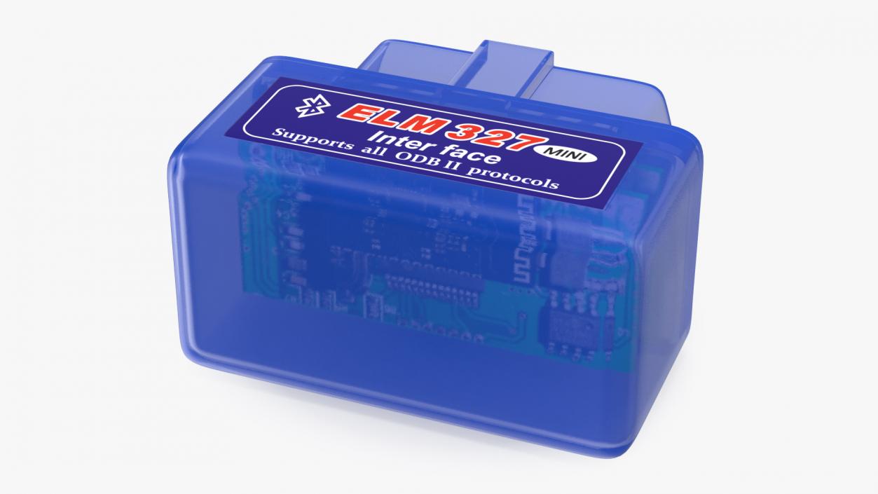 3D ELM327 Mini OBD2 Bluetooth Car Scanner model