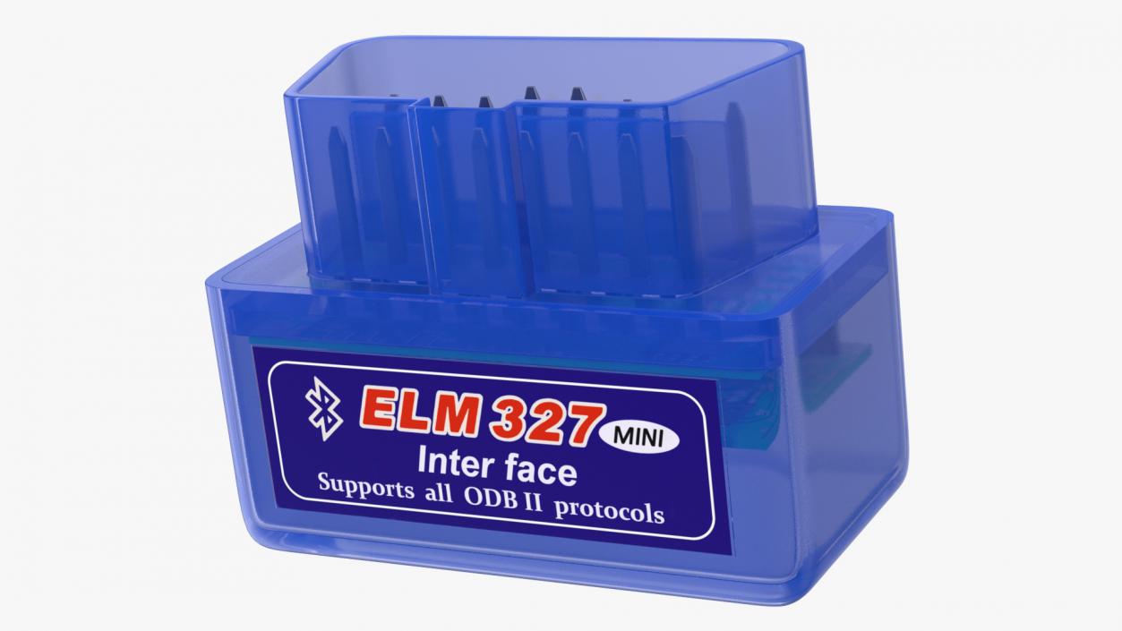 3D ELM327 Mini OBD2 Bluetooth Car Scanner model