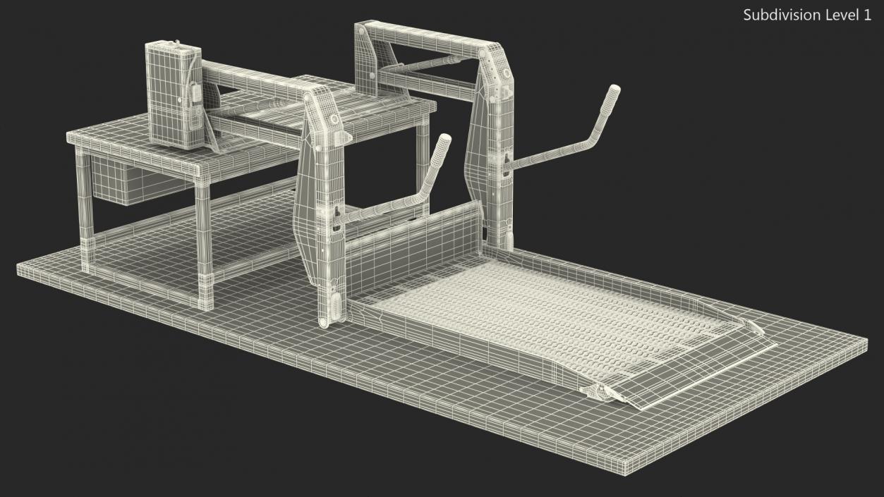 3D Ricon Linear Wheelchair Lift AL1 Panorama Rigged model