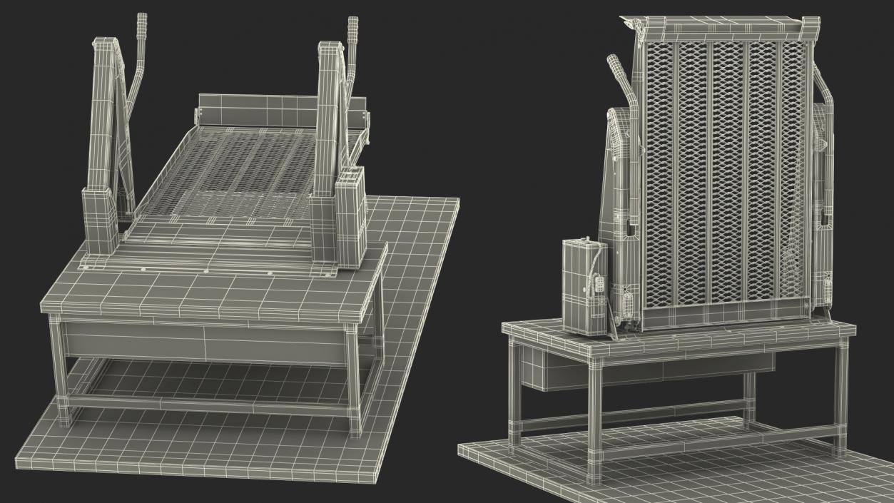 3D Ricon Linear Wheelchair Lift AL1 Panorama Rigged model