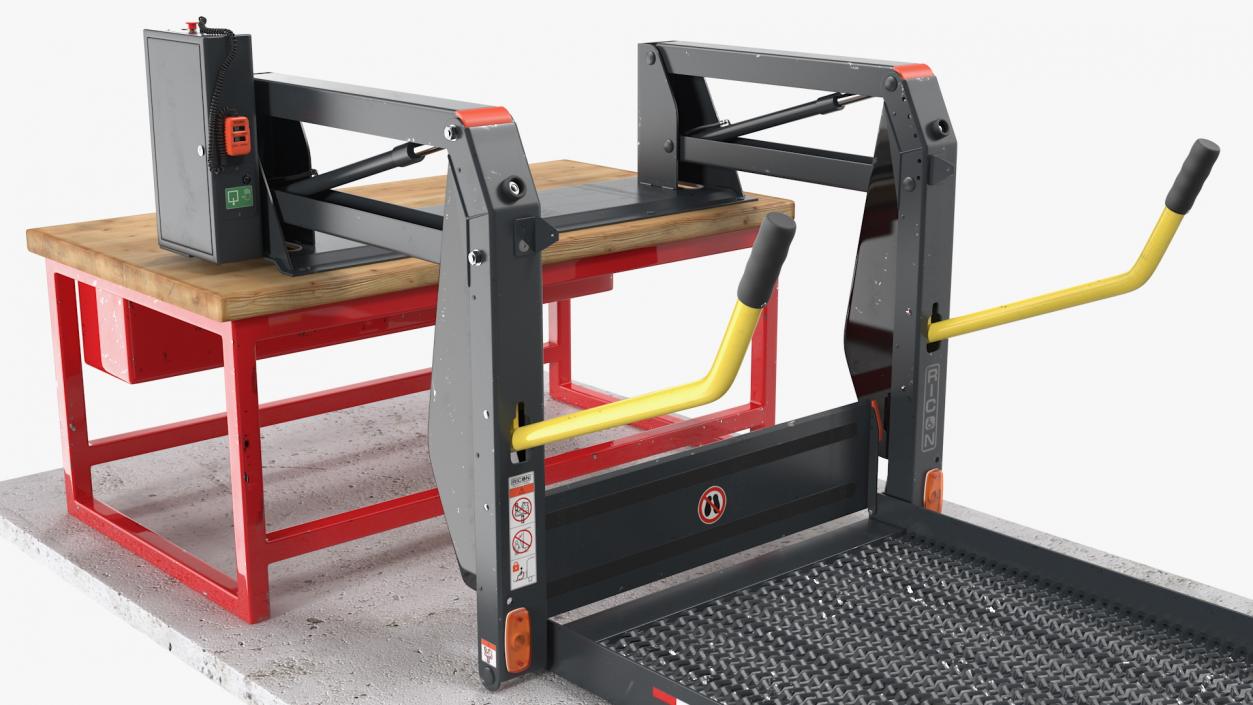 3D Ricon Linear Wheelchair Lift AL1 Panorama Rigged model