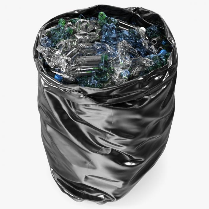 3D Trash Bag Full of Plastic Bottles model