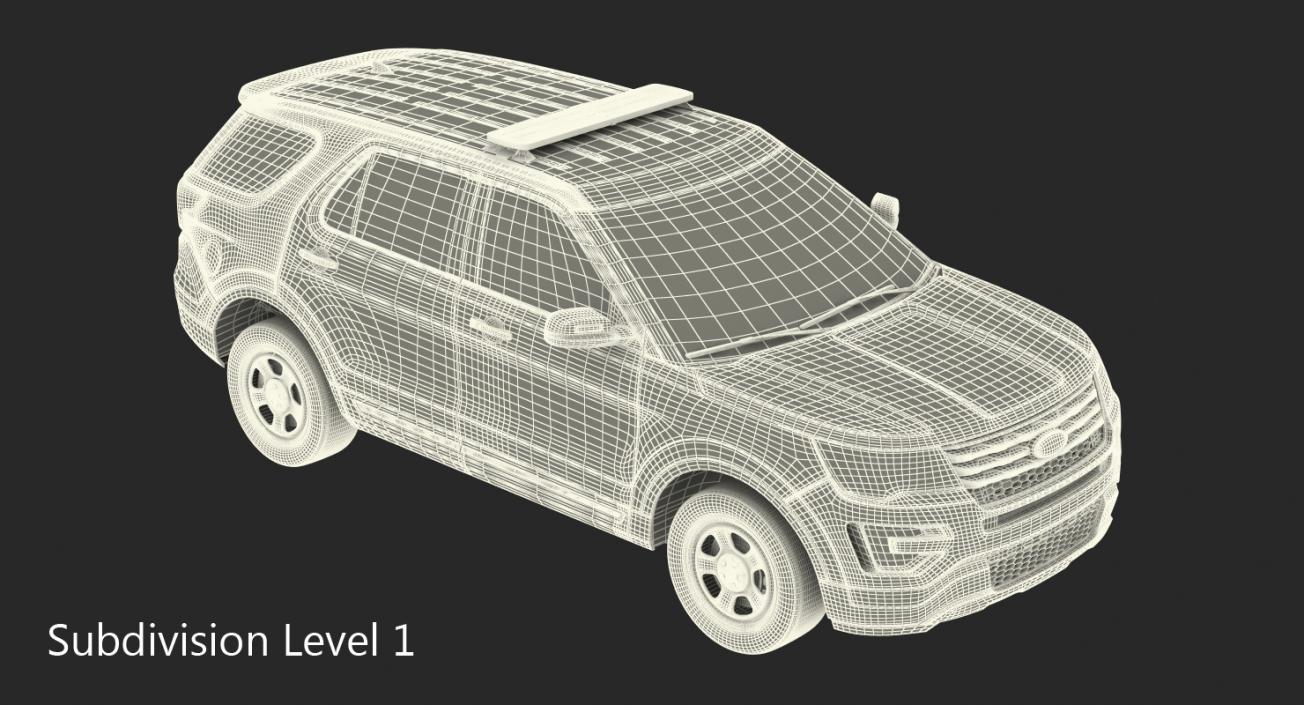 Ford Police Interceptor Unit 2016 Simple Interior 3D model