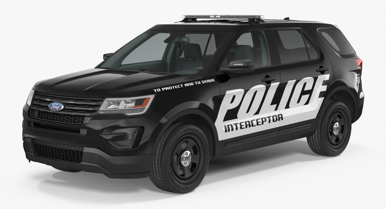 Ford Police Interceptor Unit 2016 Simple Interior 3D model