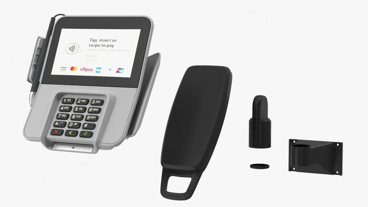 3D Payment Terminal Carrying Wall Bracket model