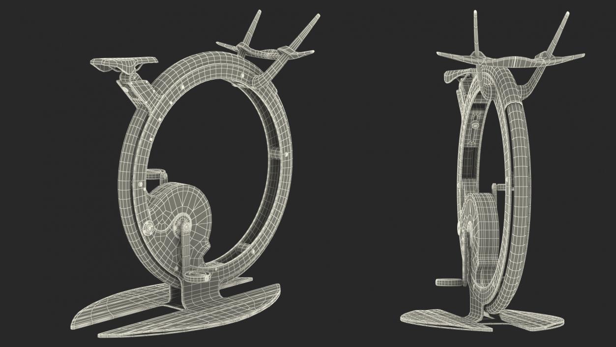 Exercise Bike Yellow Rigged 3D