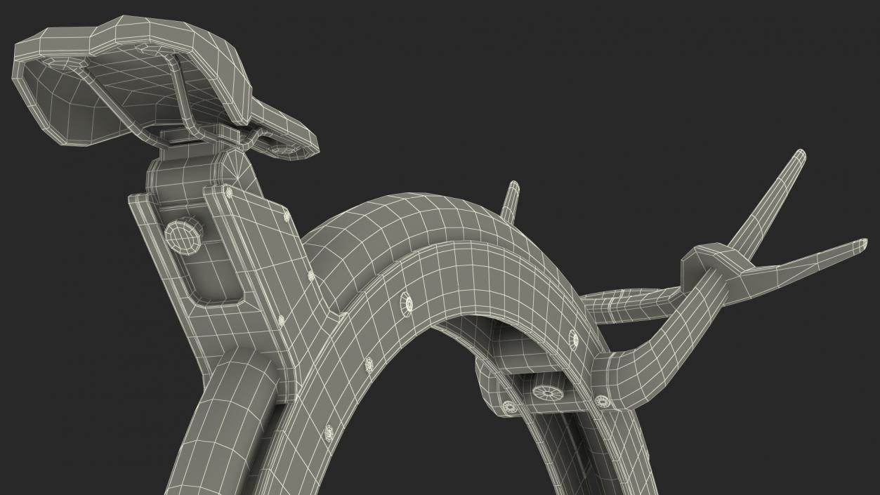 Exercise Bike Yellow Rigged 3D