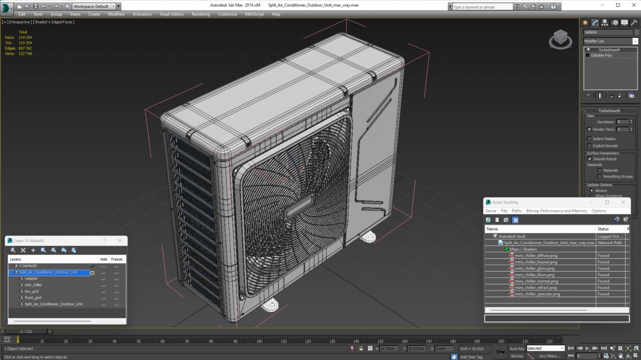 Split Air Conditioner Outdoor Unit 3D model