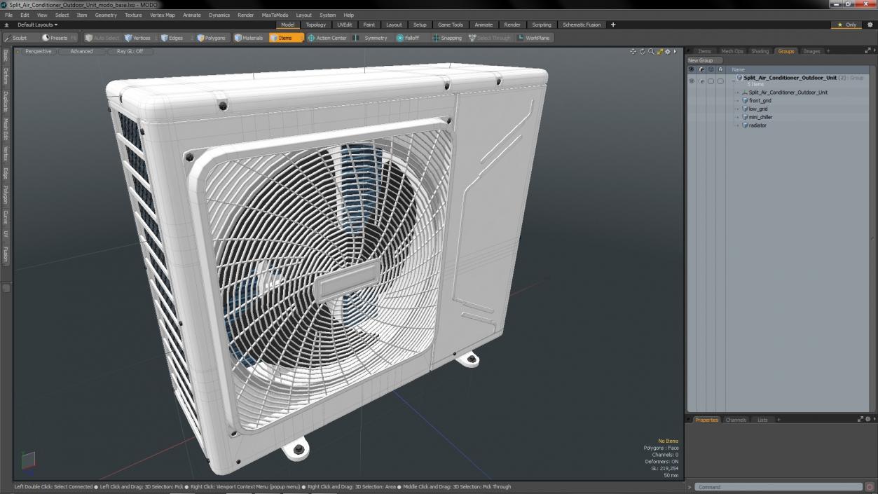 Split Air Conditioner Outdoor Unit 3D model