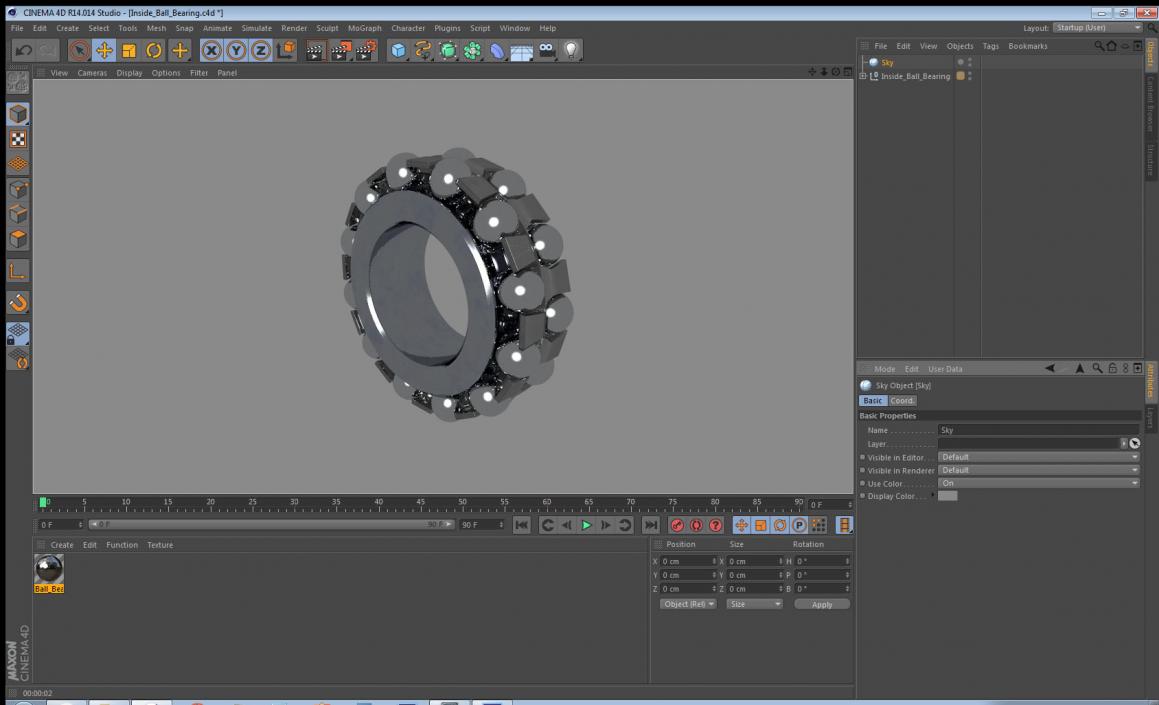 Inside Ball Bearing 3D model