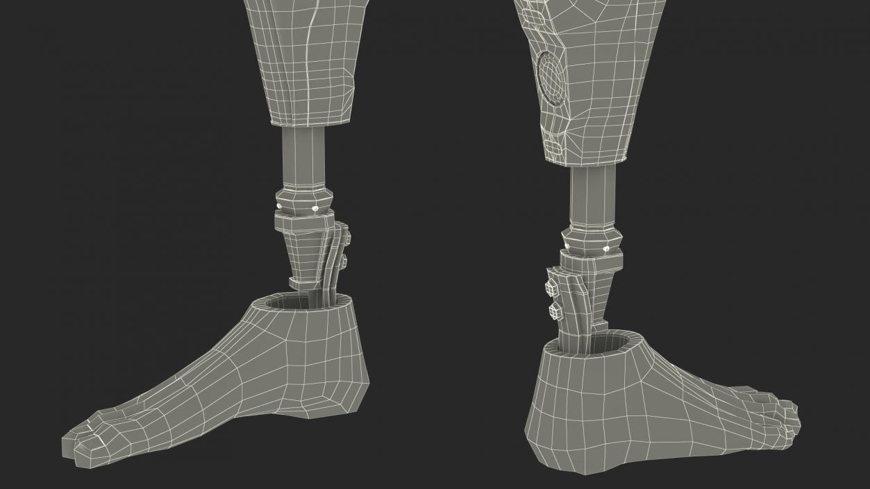 3D model Above Knee Prosthetic Leg