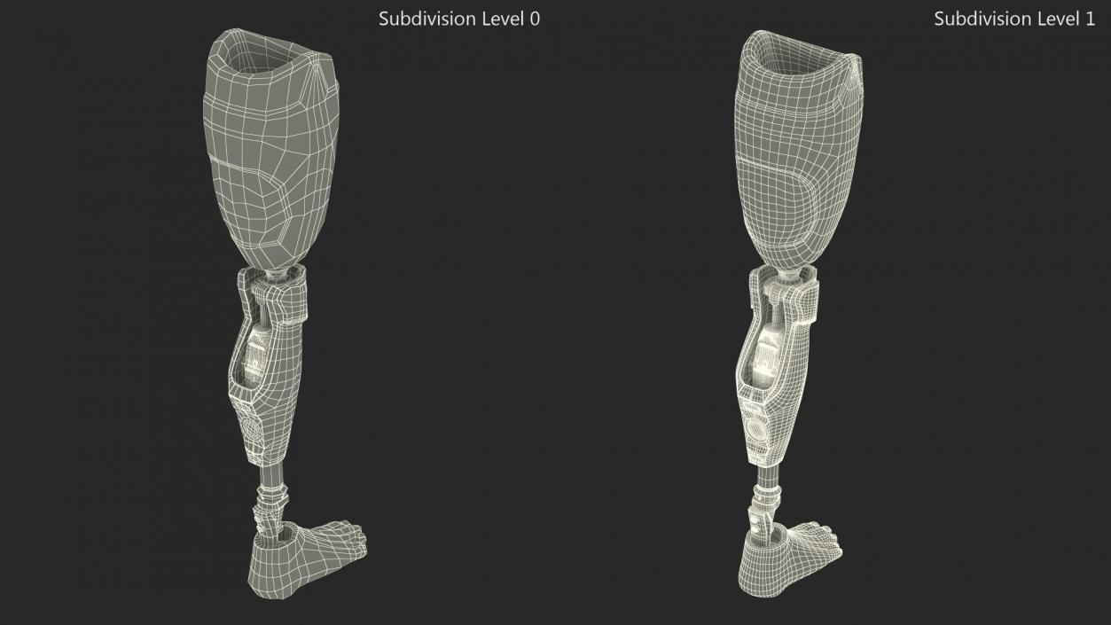 3D model Above Knee Prosthetic Leg