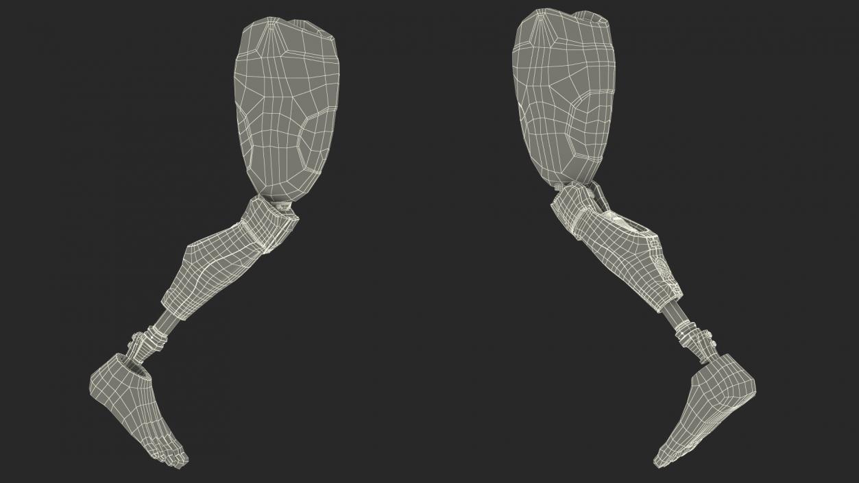 3D model Above Knee Prosthetic Leg