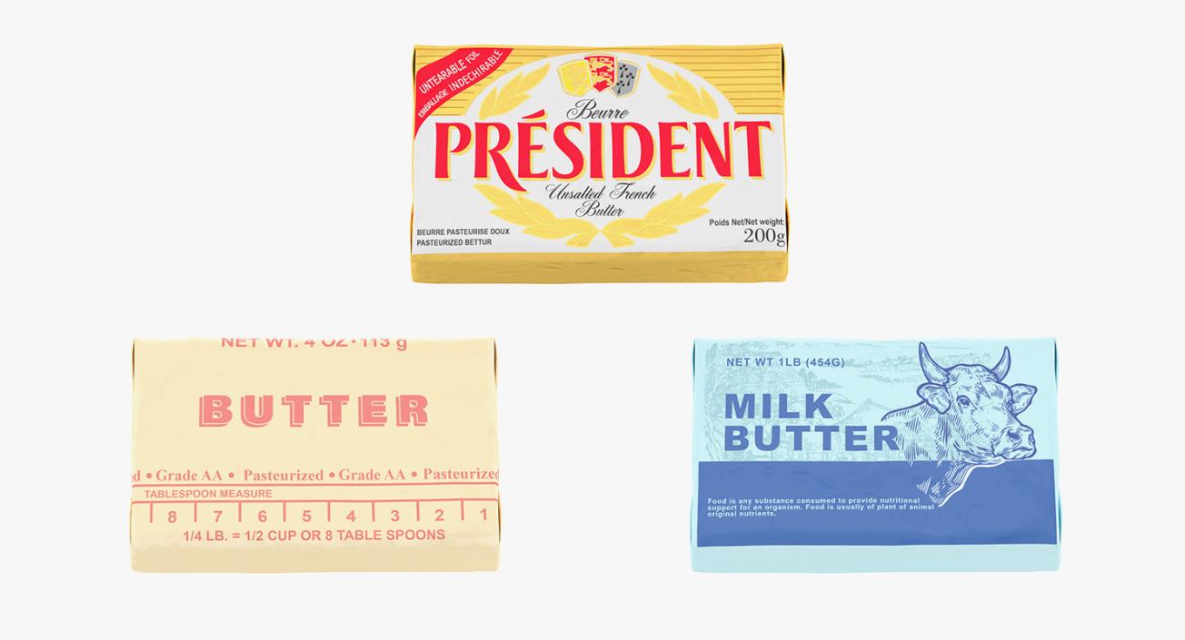 3D Butter Set Collection