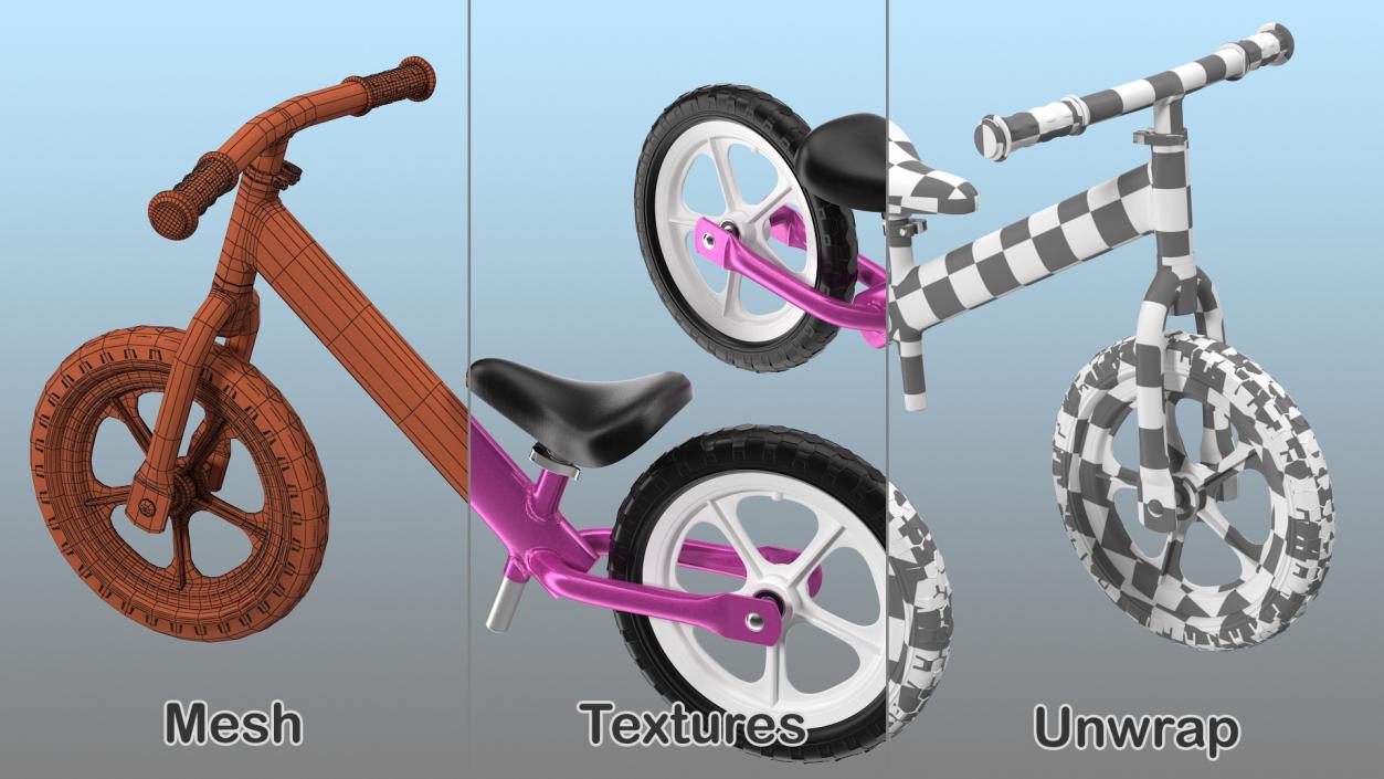 Child Bikes Collection 2 3D model