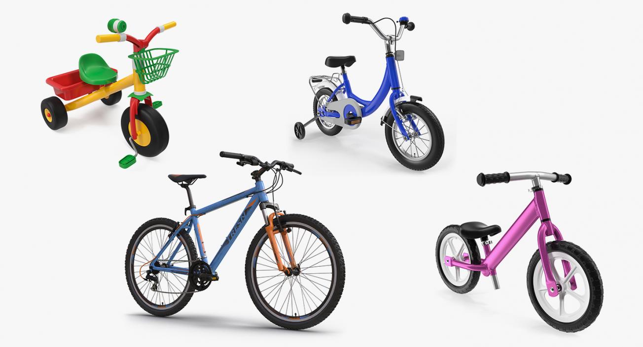 Child Bikes Collection 2 3D model