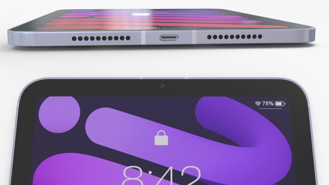 3D iPad Mini 2021 Purple