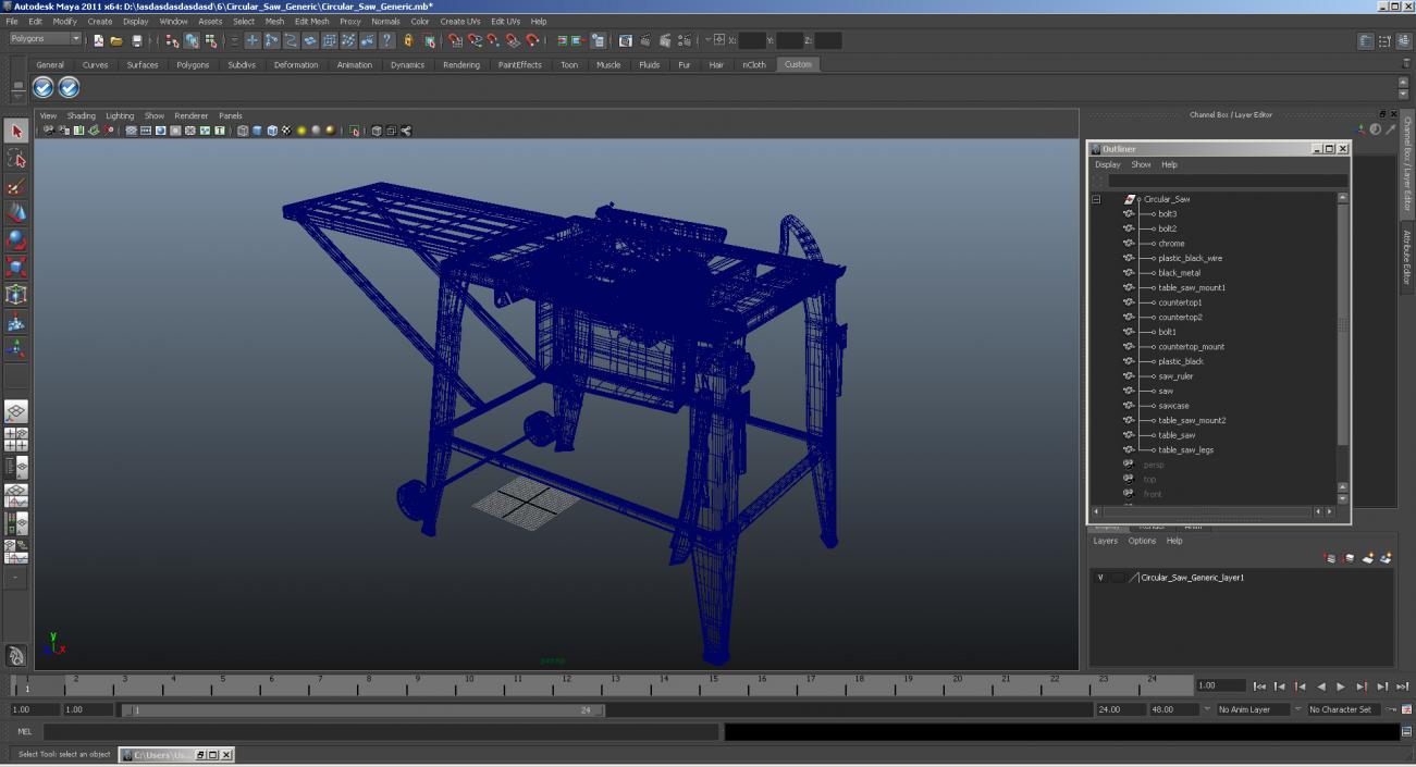 3D Circular Saw Table Generic