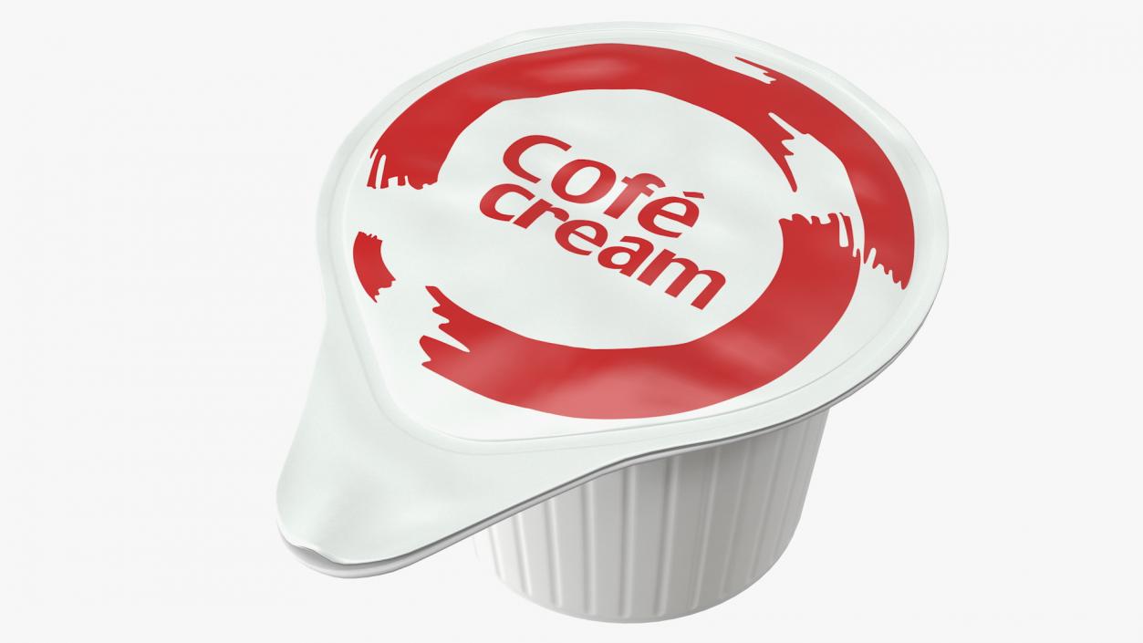 3D model Portioned Coffee Creamer in Plastic Container