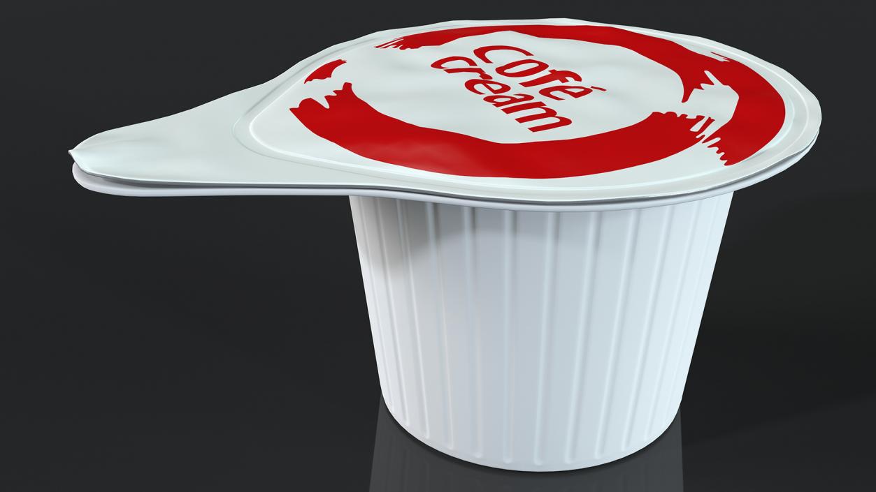 3D model Portioned Coffee Creamer in Plastic Container