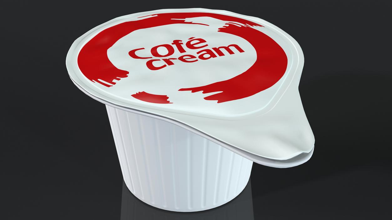 3D model Portioned Coffee Creamer in Plastic Container