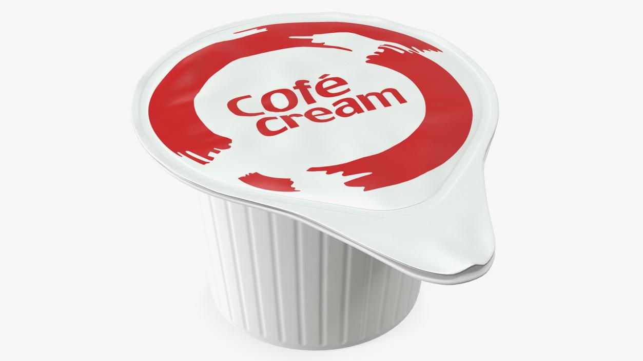 3D model Portioned Coffee Creamer in Plastic Container