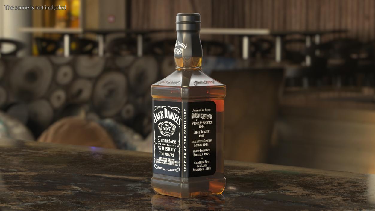 3D model Jack Daniels Old No 7 Black Whiskey