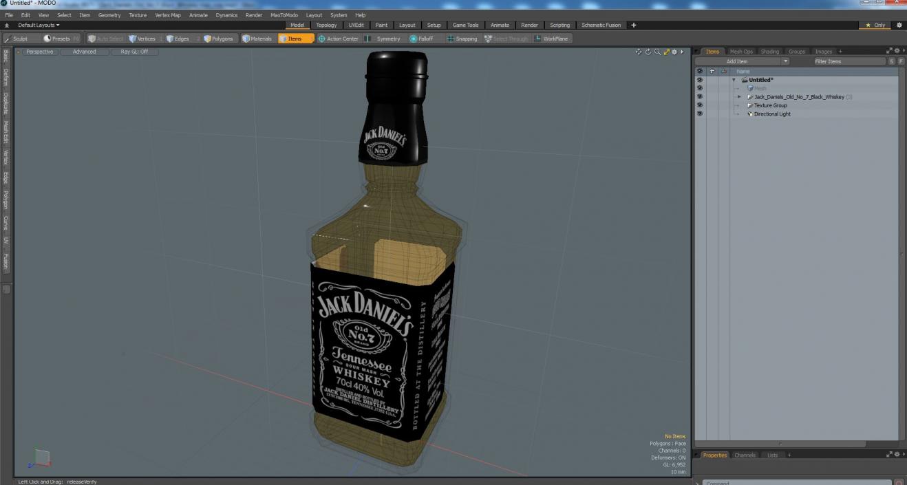 3D model Jack Daniels Old No 7 Black Whiskey