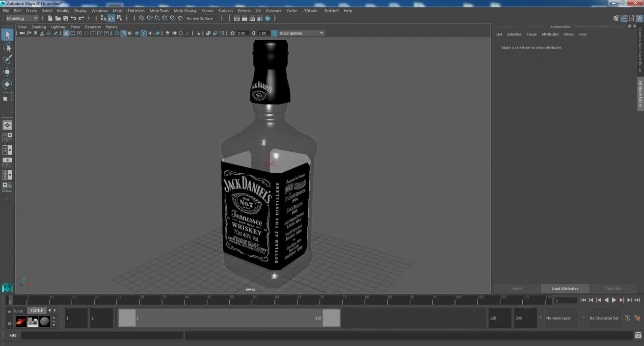 3D model Jack Daniels Old No 7 Black Whiskey