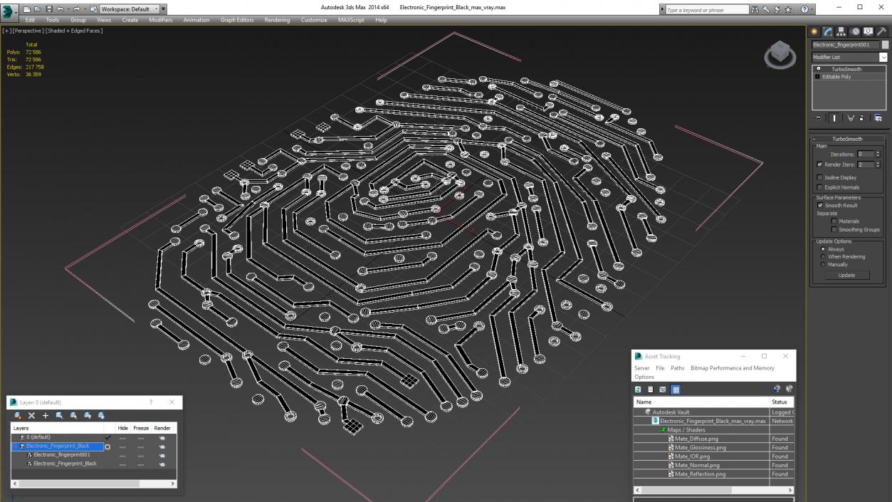 3D Electronic Fingerprint Black model