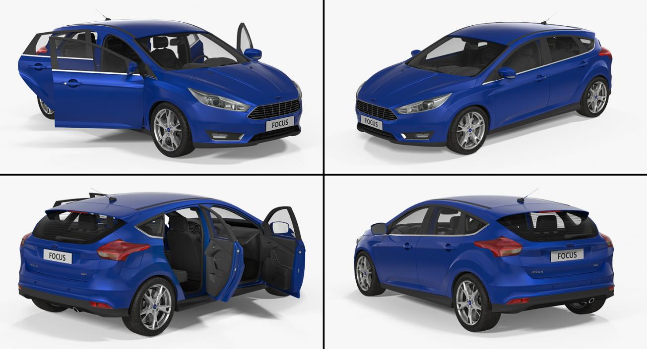 3D model Ford Kuga and Ford Focus Collection