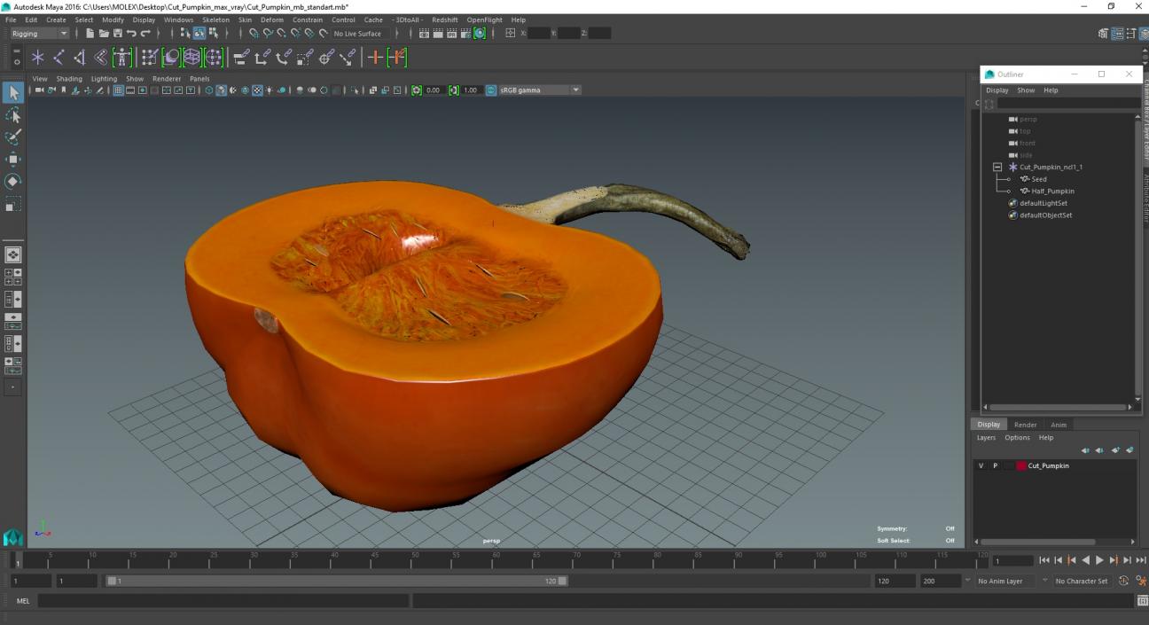 3D Cut Pumpkin