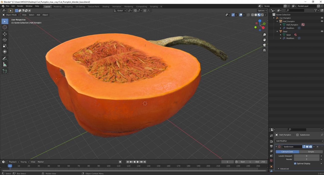 3D Cut Pumpkin