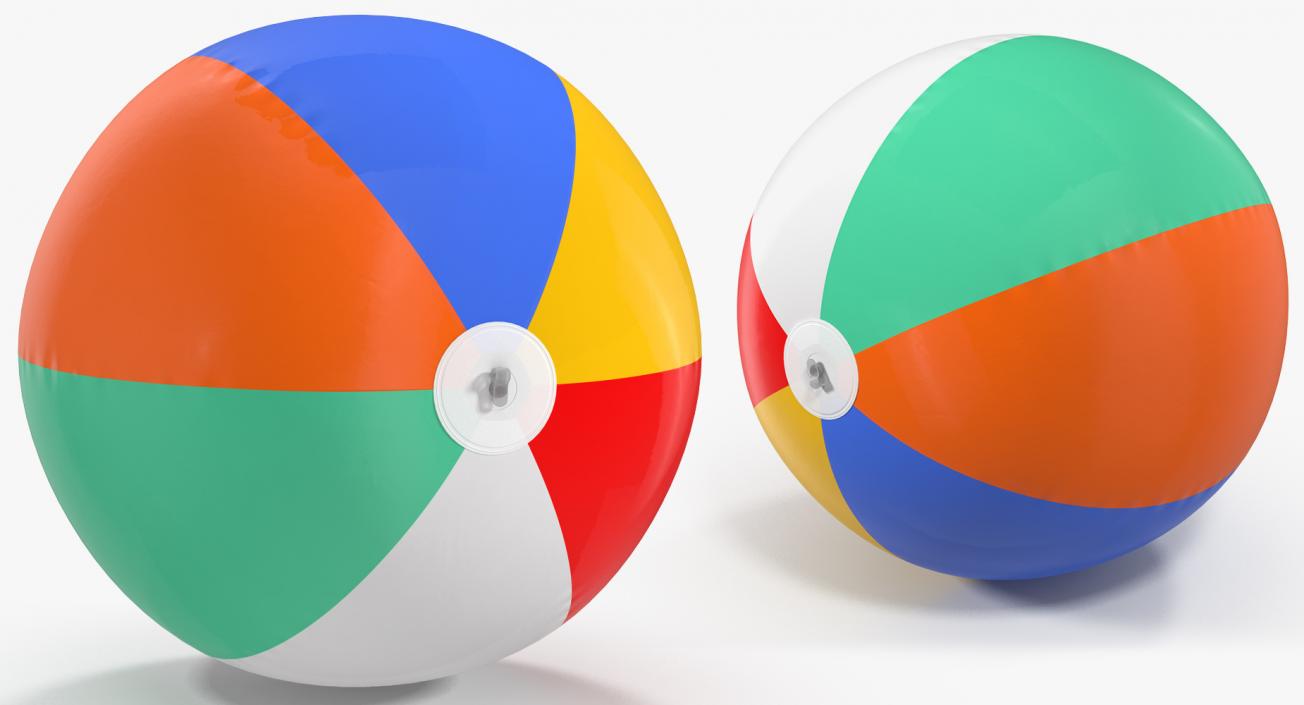 3D model Inflatable Rainbow Color Beach Ball