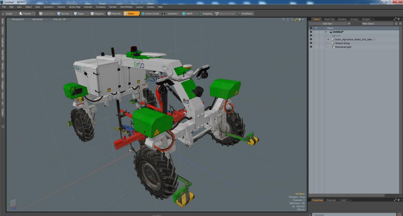 3D Dusty Agriculture Robot Orio Naio model