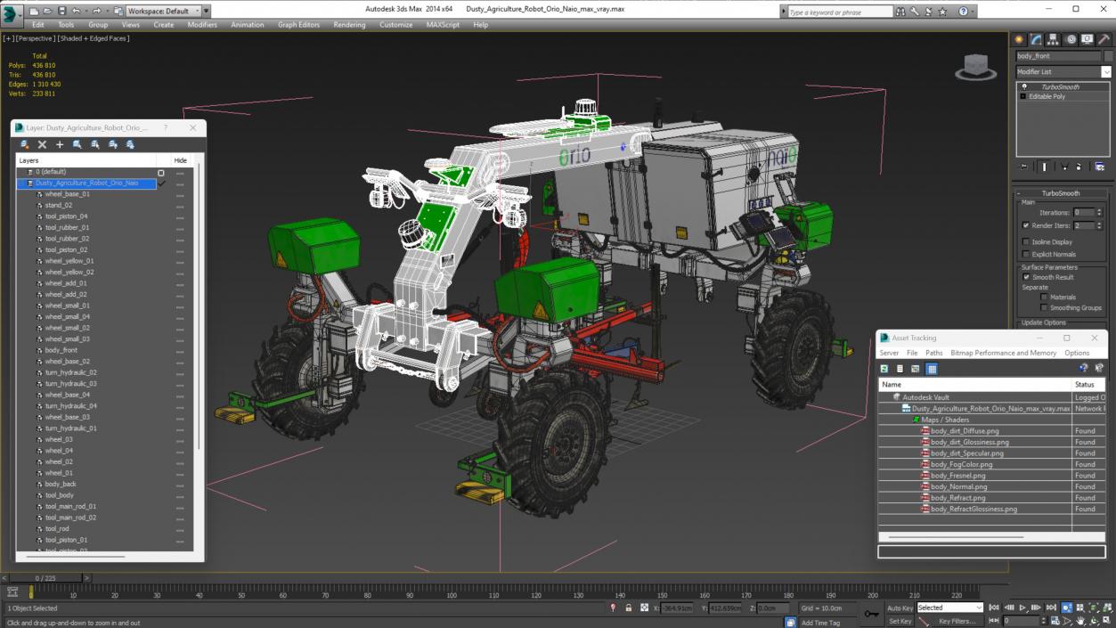 3D Dusty Agriculture Robot Orio Naio model