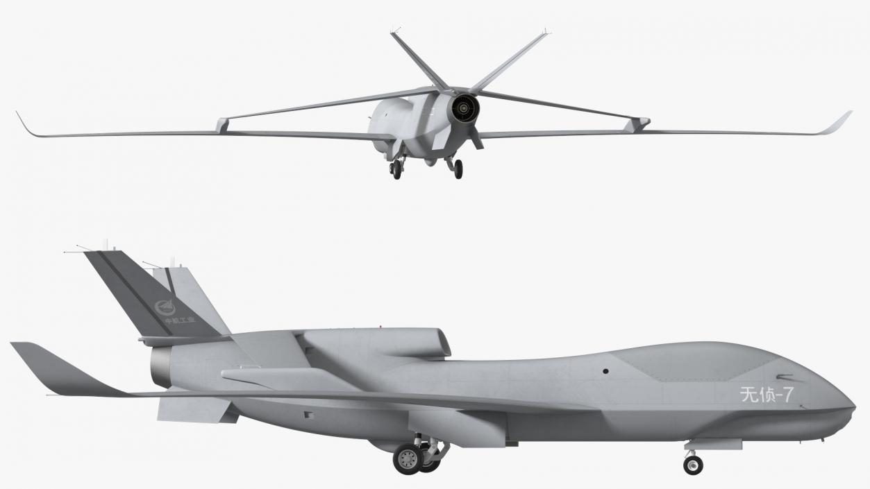 3D model Chengdu Xianglong WZ7 UAV