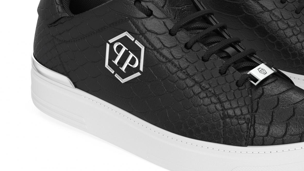 Sneakers Philipp Plein Python Lo-Top Black 3D